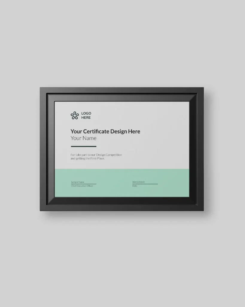 Framed Certificate
