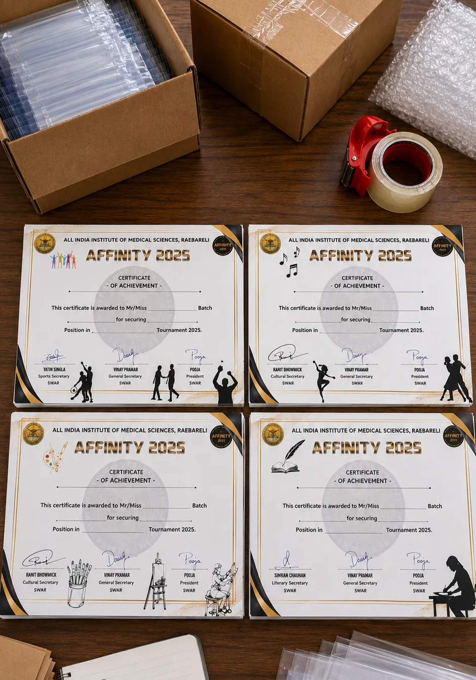 Cards, lanyards and certificates consolidated