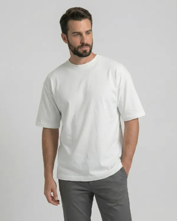 240 GSM Oversized T-Shirt Cotton French Terry - Image 2